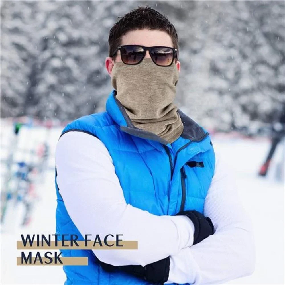 Winter Neck Gaiter Warmer, Soft Fleece Face Mask Scarf for Cold Weather